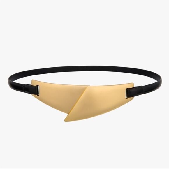 ZARA LEATHER BELT LIMITED EDITION BLACK - Picture 1 of 5